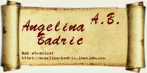 Angelina Badrić vizit kartica